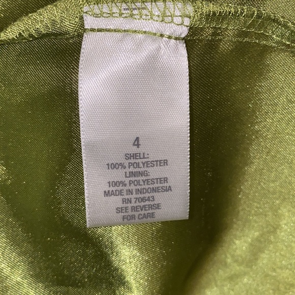 Dress Barn Size 4 Ruffled Green Dress Sleeveless - Picture 11 of 11